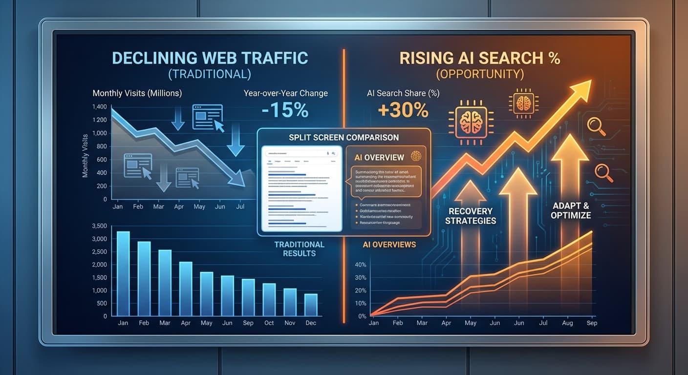 How to Recover Lost Traffic When 93% of Google AI Mode Searches End Without Clicks and Your Organic Sessions Are Down 58% Since AI Overviews Expanded to 47% of Search Results